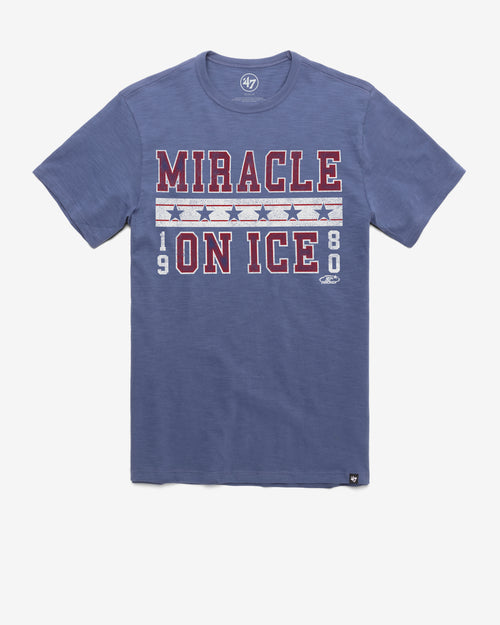 USA HOCKEY MIRACLE ON ICE BLUE '47 SCRUM TEE